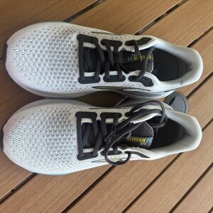 Brooks White and Black Athletic Shoes Lightweight Design